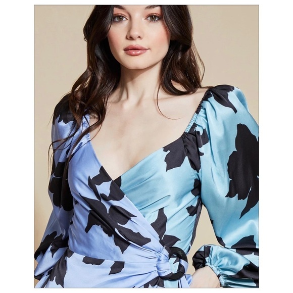 ANTHROPOLOGIE Hutch Oli Ring Wrap Floral Blouse - Picture 3 of 3